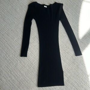 Garage XS Tight Black Dress. Mid thigh-Knee length